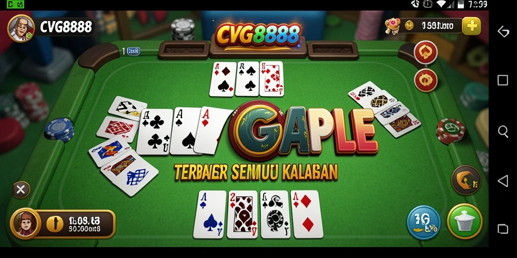 Gameplay seru Gaple di CVG8888 dengan desain yang menarik.