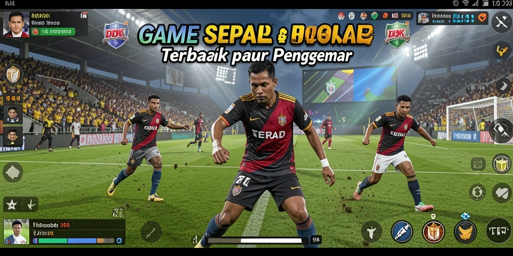 Tangkapan layar DKK menampilkan aksi seru di lapangan sepak bola.