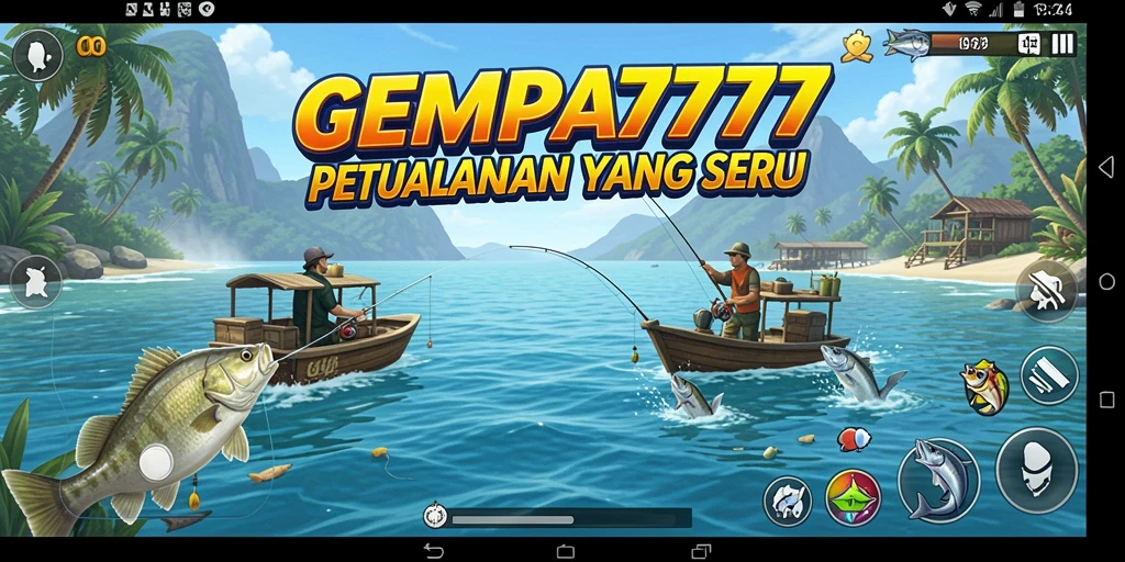 Screenshot gameplay GEMPA777 menunjukkan aksi memancing yang mendebarkan.
