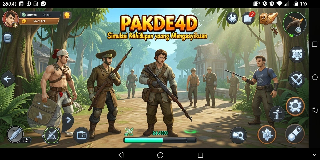 Tampilan gameplay PAKDE4D yang menarik dengan elemen simulasi kehidupan.