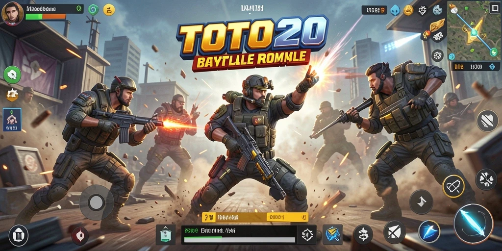 Gambaran gameplay seru dalam TOTO20 Battle Royale.