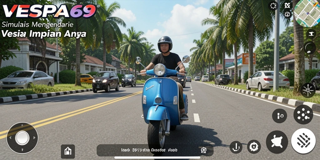 Tampilan utama VESPA69 dengan gameplay simulasi yang menakjubkan.